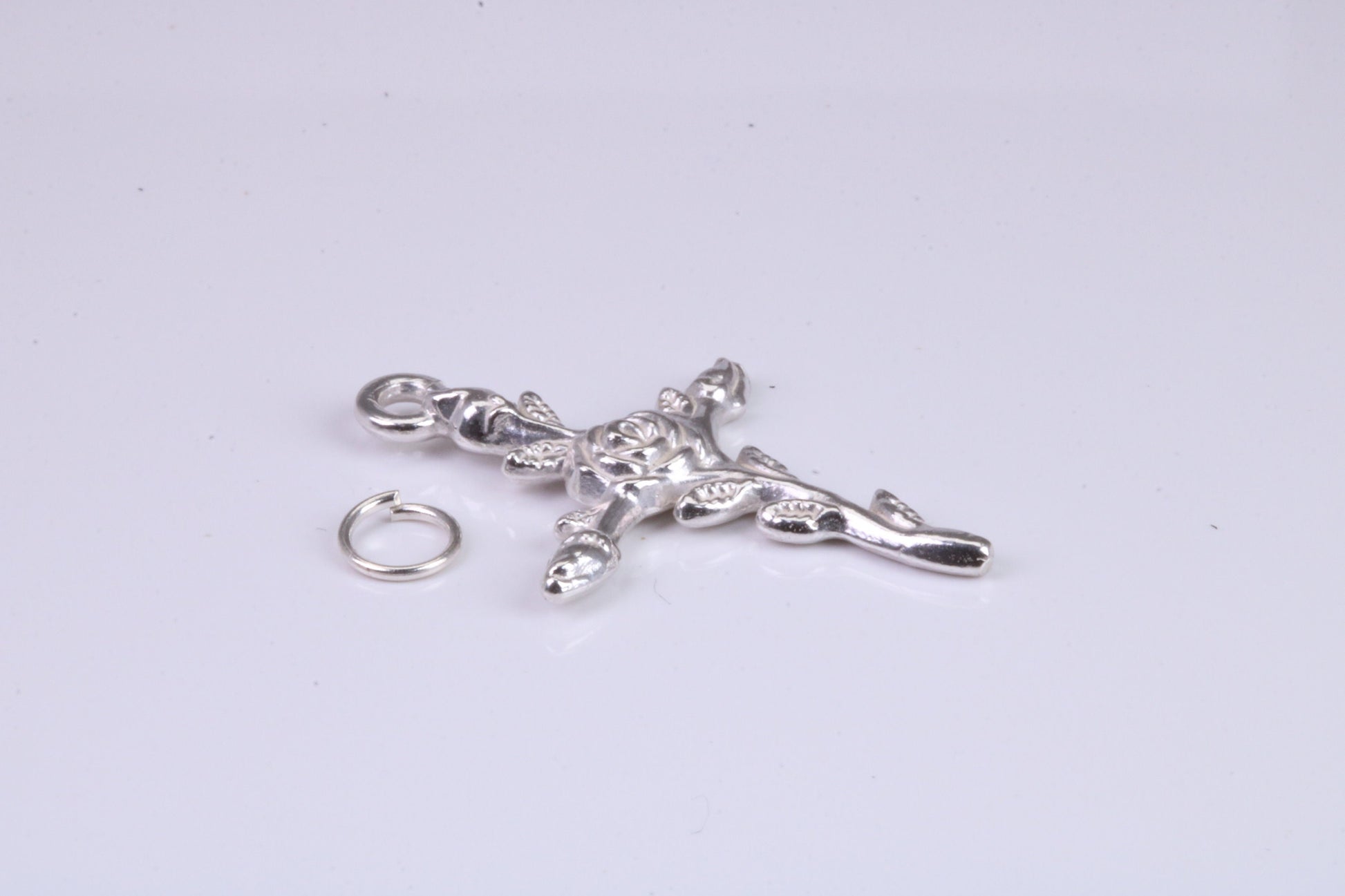33 mm Long Cross Necklace, made from solid Sterling Silver, With 18 Inch Long Chain