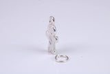 Ginger Bread Man Charm, Made from Solid Cast Silver