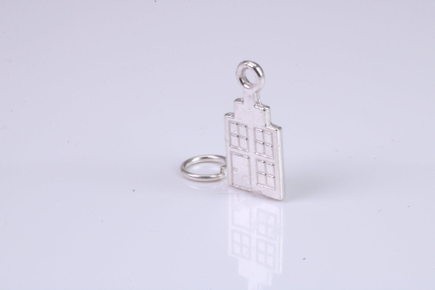 Office Building Charm, Traditional Charm, Made from Solid 925 Grade Sterling Silver, Complete with Attachment Link