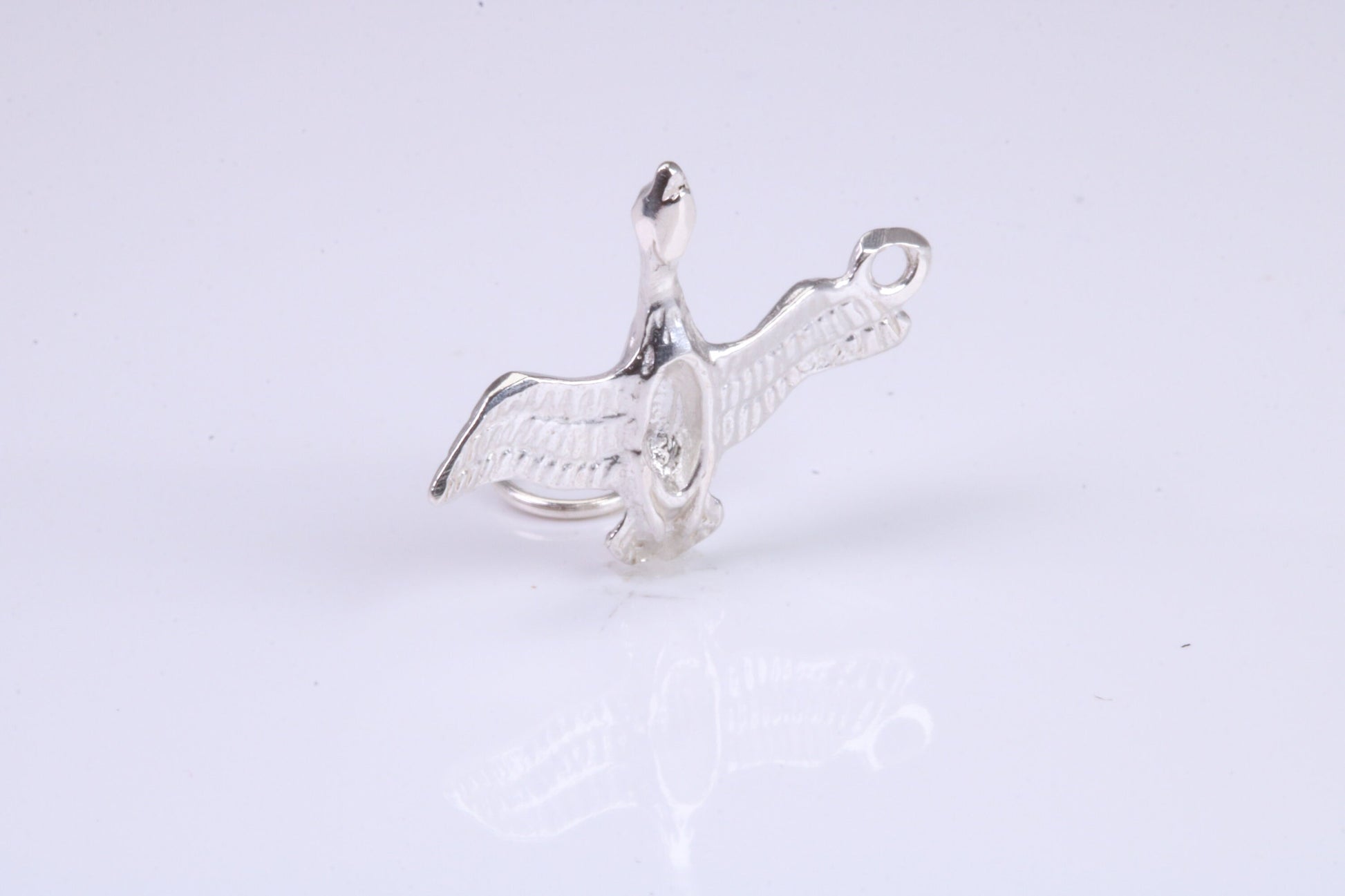 Seagull Charm, Traditional Charm, Made from Solid 925 Grade Sterling Silver, Complete with Attachment Link