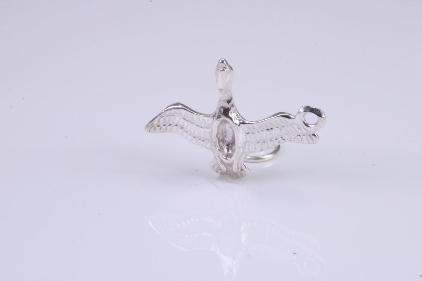 Seagull Charm, Traditional Charm, Made from Solid 925 Grade Sterling Silver, Complete with Attachment Link