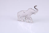 African Elephant Charm, Traditional Charm, Made from Solid 925 Grade Sterling Silver, Complete with Attachment Link