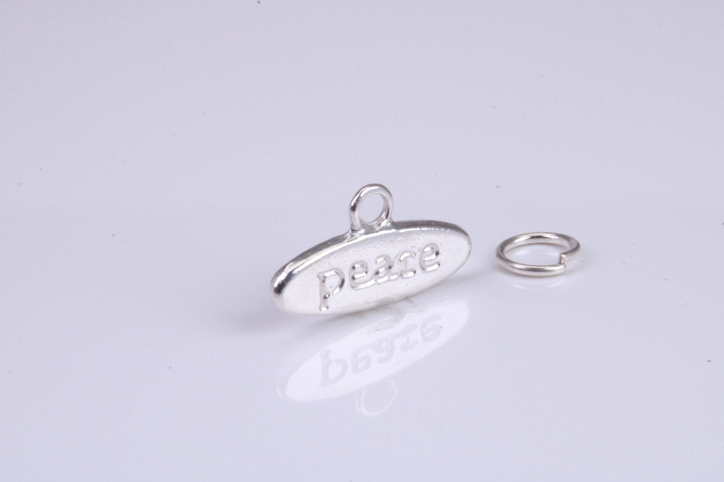 Peace Charm, Traditional Charm, Made from Solid 925 Grade Sterling Silver, Complete with Attachment Link