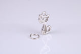 Cat Charm, Made from Solid Cast Silver