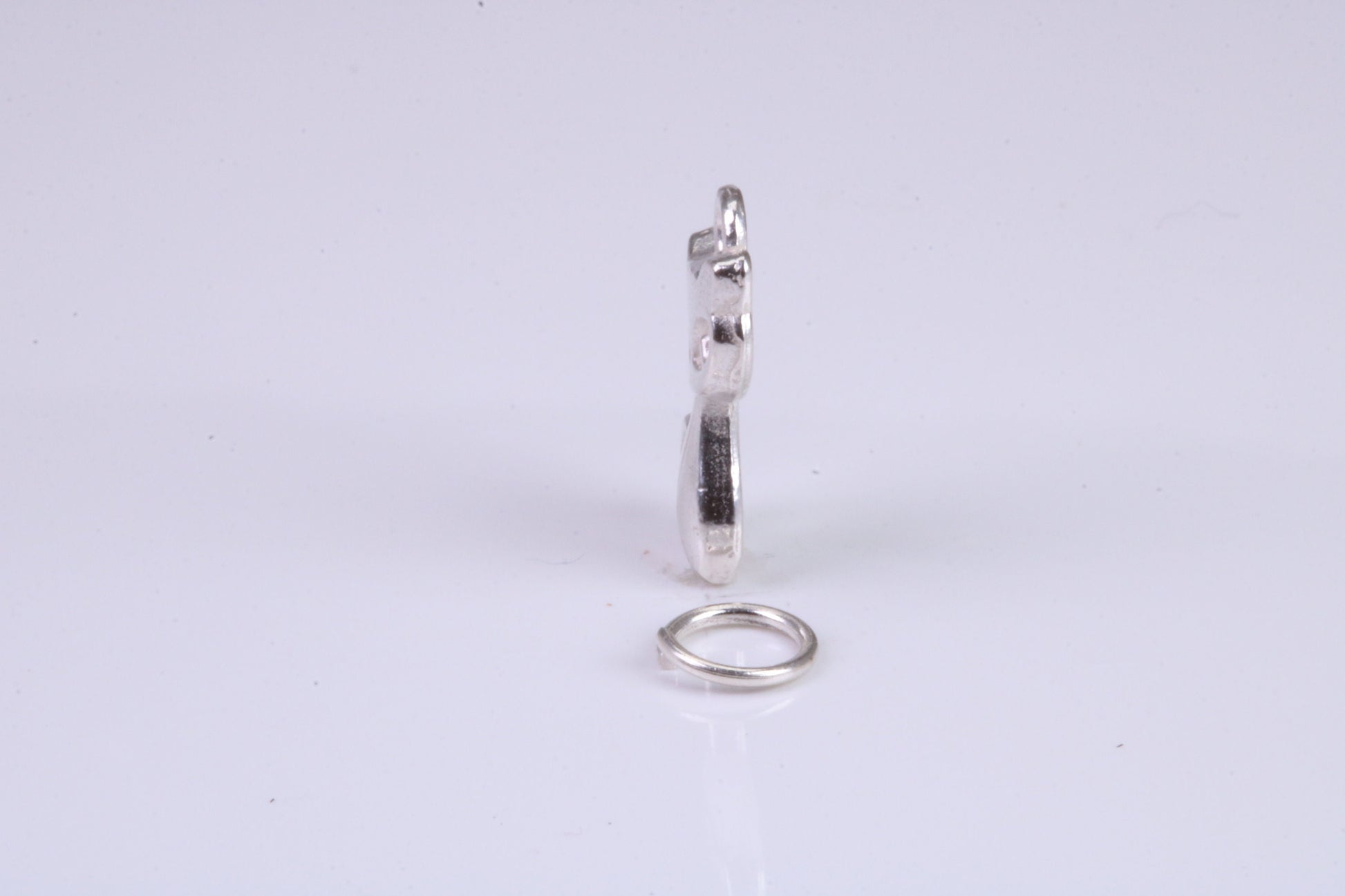 Cat Charm, Traditional Charm, Made from Solid 925 Grade Sterling Silver, Complete with Attachment Link