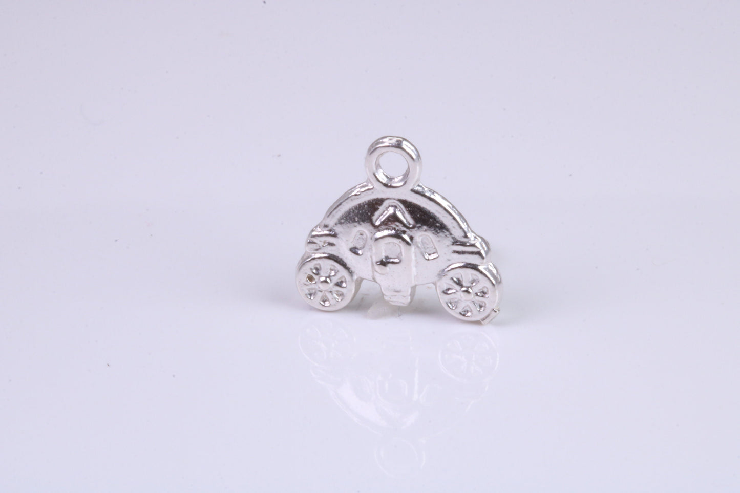 Princess Carriage Charm, Traditional Charm, Made from Solid 925 Grade Sterling Silver, Complete with Attachment Link