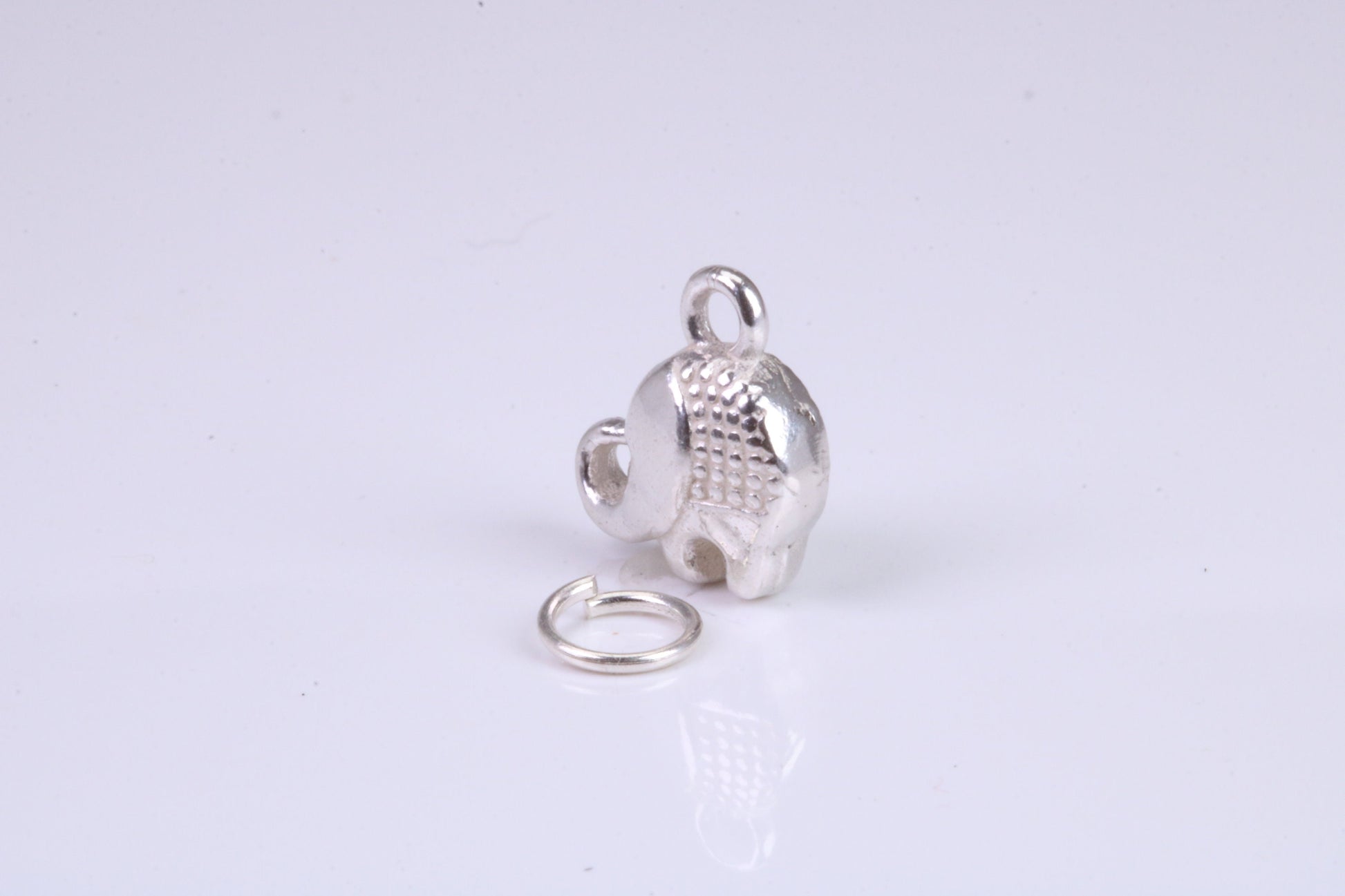 Elephant Charm, Traditional Charm, Made from Solid 925 Grade Sterling Silver, Complete with Attachment Link
