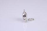 Elephant Charm, Made from Solid Cast Silver, Complete with Attachment Link
