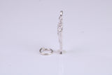 Cross Charm, Made from Solid Cast Silver, Complete with Attachment Link