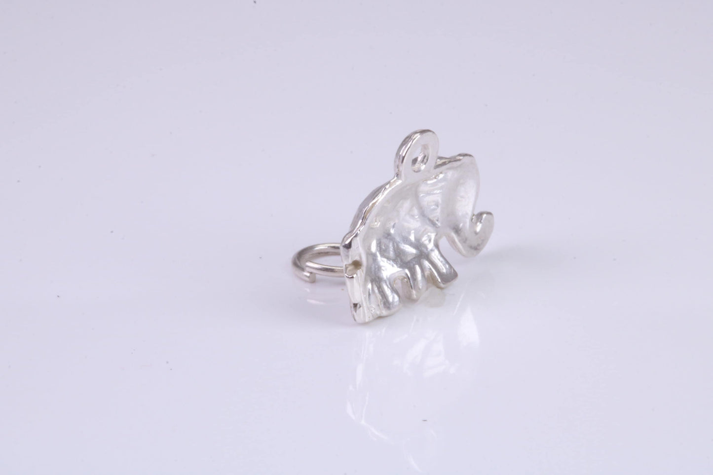 Elephant Charm, Traditional Charm, Made from Solid 925 Grade Sterling Silver, Complete with Attachment Link