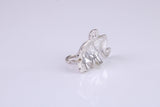 Elephant Charm, Made from Solid Cast Silver, Complete with Attachment Link