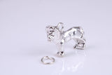 Lion Charm, Made from Solid Cast Silver, Complete with Attachment Link