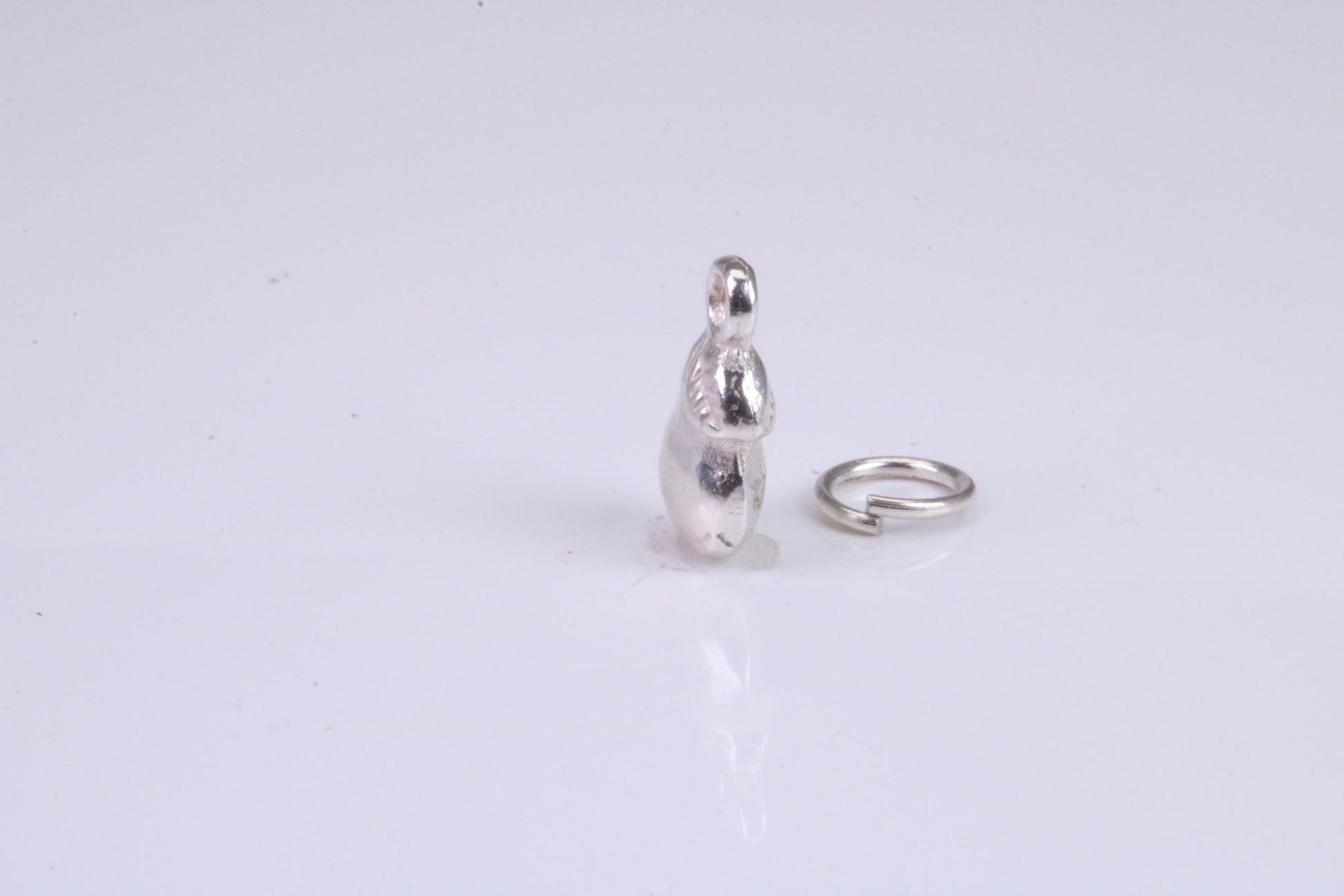Pear Charm, Traditional Charm, Made from Solid 925 Grade Sterling Silver, Complete with Attachment Link