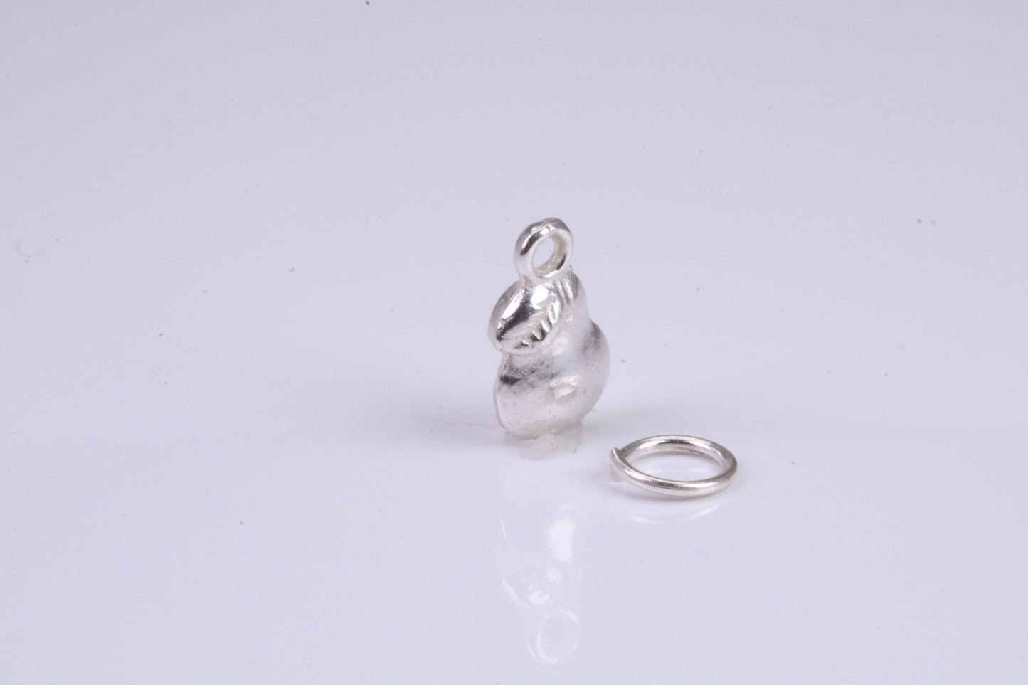 Pear Charm, Traditional Charm, Made from Solid 925 Grade Sterling Silver, Complete with Attachment Link