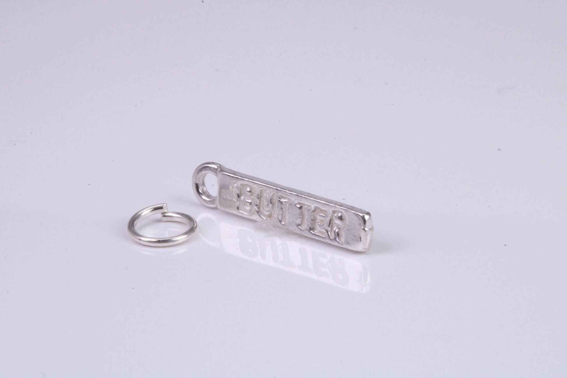 Butter Charm, Traditional Charm, Made from Solid 925 Grade Sterling Silver, Complete with Attachment Link