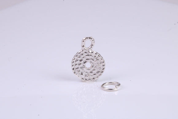 Rope Charm, Traditional Charm, Made from Solid 925 Grade Sterling Silver, Complete with Attachment Link