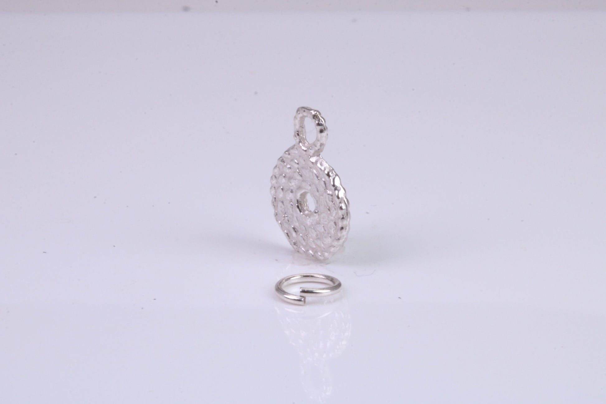 Rope Charm, Traditional Charm, Made from Solid 925 Grade Sterling Silver, Complete with Attachment Link