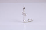 Cross Charm, Made from Solid Cast Silver, Complete with Attachment Link