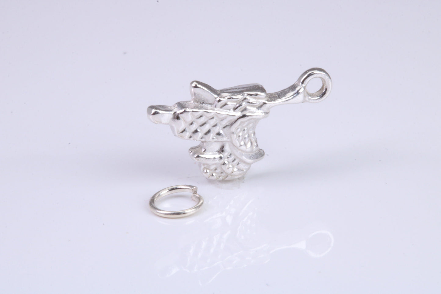 Horse Saddle charm, Traditional Charm, Made from Solid 925 Grade Sterling Silver, Complete with Attachment Link