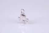 Bird Charm, Traditional Charm, Made from Solid 925 Grade Sterling Silver, Complete with Attachment Link