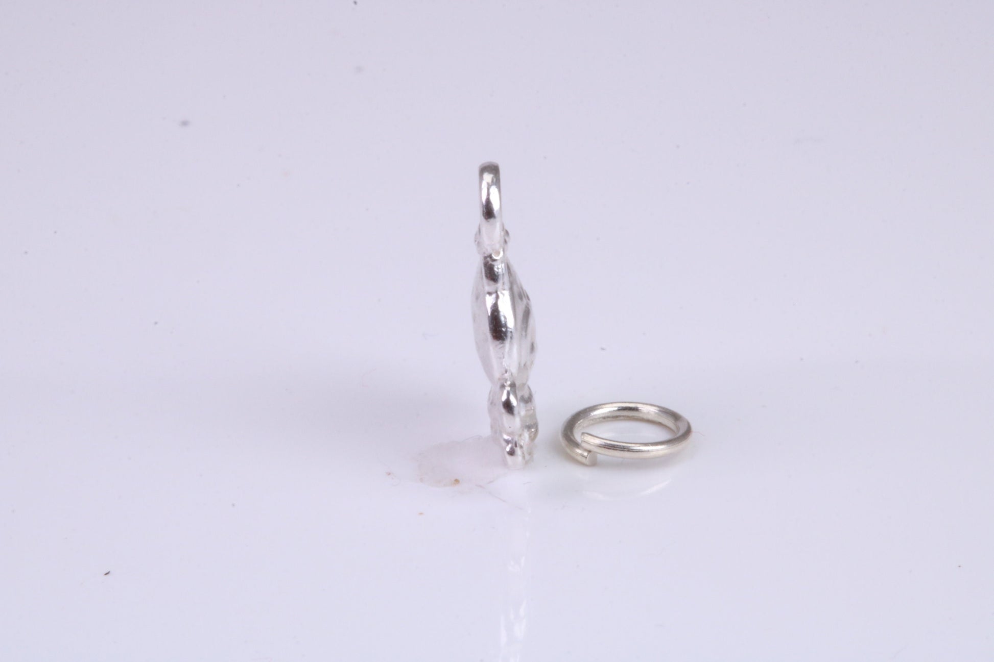 Bird Charm, Traditional Charm, Made from Solid 925 Grade Sterling Silver, Complete with Attachment Link