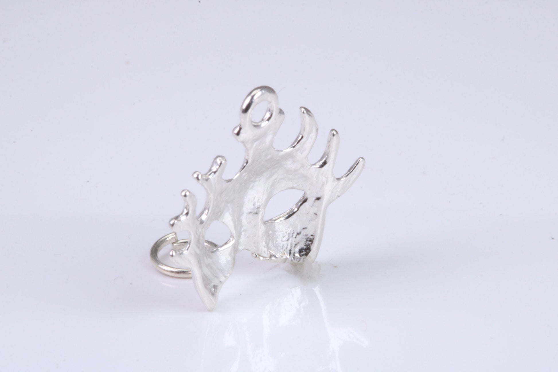 Pantomime Mask Charm, Traditional Charm, Made from Solid 925 Grade Sterling Silver, Complete with Attachment Link