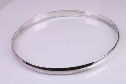 70 mm Round and 5 mm wide Solid Silver Bangle