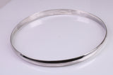 70 mm Round and 5 mm wide Solid Silver Bangle