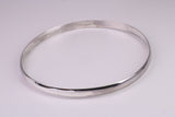 70 mm Round and 5 mm wide Solid Silver Bangle