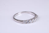 Silver C Z set Platinum and Diamond Look Eternity Ring