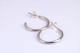 20 mm Round Creole Hoop Earrings Made from 925 Grade Sterling Silver