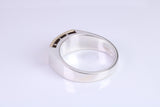 Gents Diamond set Signet Ring, Made from Yellow Gold and Silver, British Hallmarked