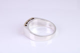 Gents Diamond set Signet Ring, Made from Yellow Gold and Silver, British Hallmarked