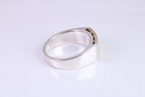 Gents Diamond Encrusted Signet Ring, Made from Yellow Gold and Silver, British Hallmarked