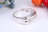 Gents Diamond set Signet Ring, Made from Solid Silver