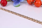 Cubic Zirconia set Bracelet, Made From Solid Yellow Gold, Gold and Diamond Look, British Hallmarked, Luxury Gift Boxed