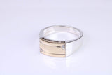 Gents Diamond set Signet Ring, Made from Yellow Gold and Silver, British Hallmarked