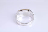 Gents Diamond set Signet Ring, Made from Yellow Gold and Silver, British Hallmarked