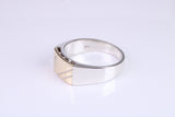 Gents Diamond set Signet Ring, Made from Yellow Gold and Silver, British Hallmarked