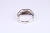 Gents Diamond set Signet Ring, Made from Yellow Gold and Silver, British Hallmarked