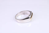 Gents Diamond set Signet Ring, Made from Yellow Gold and Silver, British Hallmarked