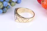 Gents Diamond and Black Onyx set Signet Ring, Made from Yellow Gold, British Hallmarked