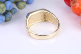 Gents Diamond and Black Onyx set Signet Ring, Made from Yellow Gold, British Hallmarked
