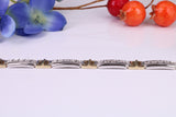 Natural Diamonds set Bracelet, Made From Solid Yellow and White Gold, British Hallmarked, Luxury Gift Boxed