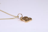 18th Birthday Necklace, Made from Solid Yellow Gold with High Polished Finish and 18 inch Gold Chain, British Hallmarked