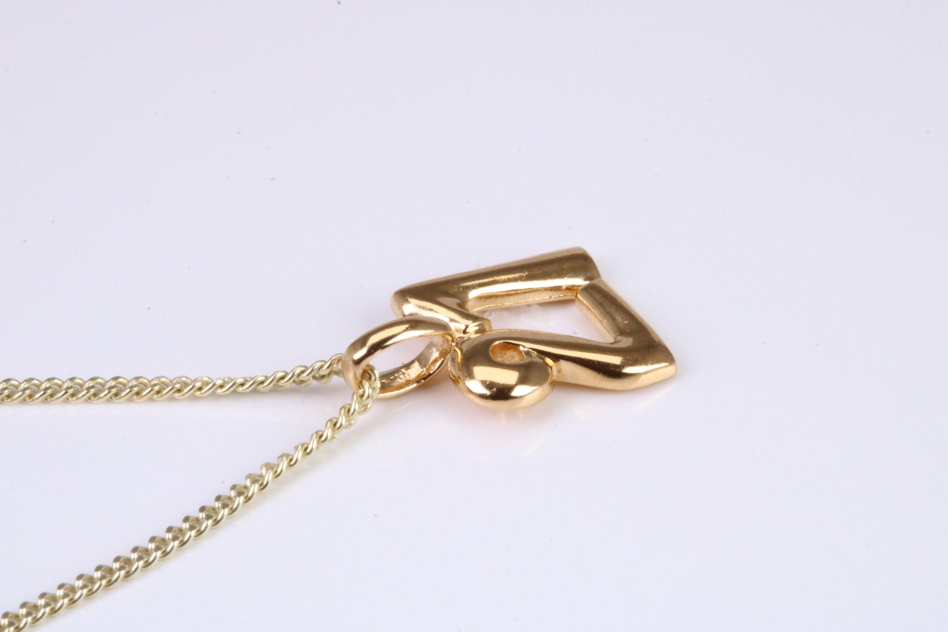 21st Birthday Necklace, Made from Solid Yellow Gold with High Polished Finish and 18 inch Gold Chain, British Hallmarked