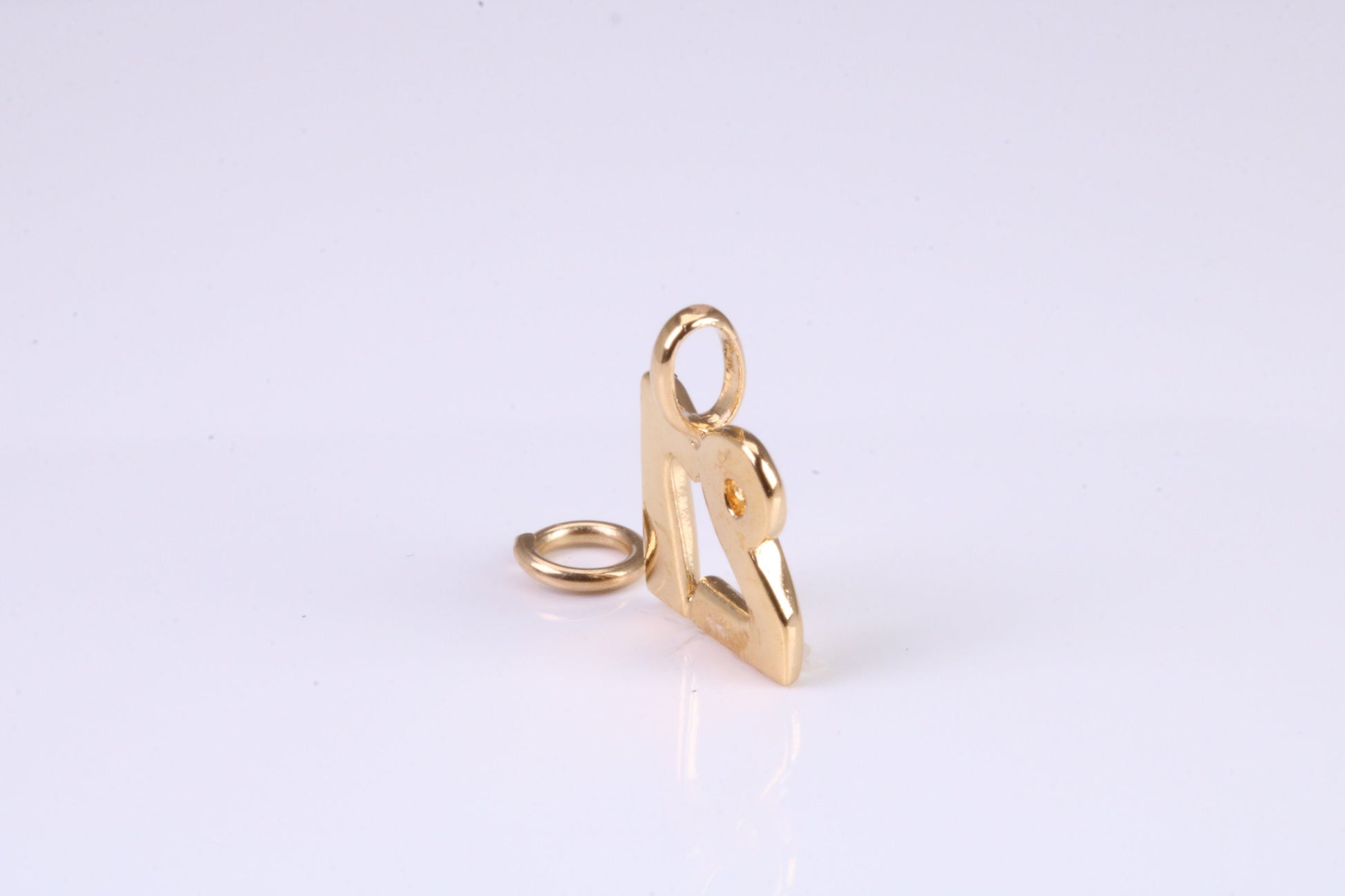 21st Birthday Charm, Traditional Charm, Made from Solid Yellow Gold, British Hallmarked, Complete with Attachment Link