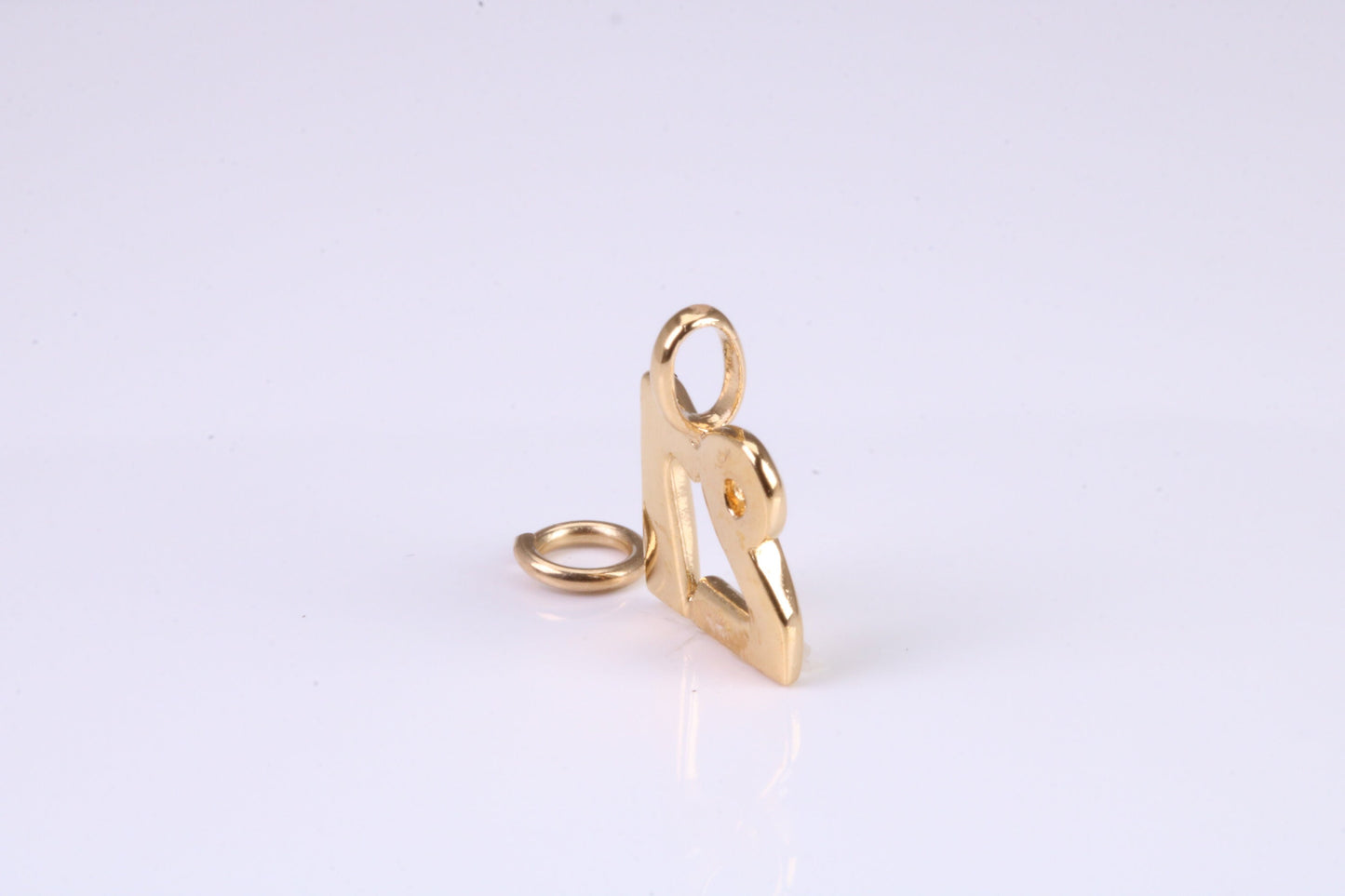 21st Birthday Charm, Traditional Charm, Made from Solid Yellow Gold, British Hallmarked, Complete with Attachment Link