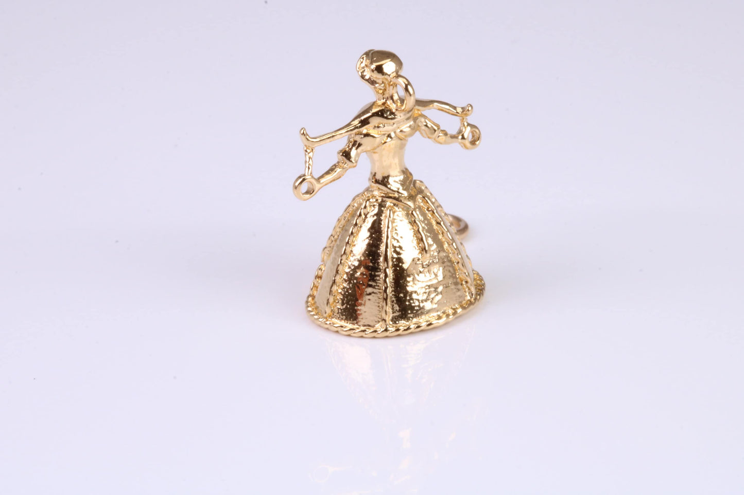 Water Carrier Charm, Traditional Charm, Made from Solid Yellow Gold, British Hallmarked, Complete with Attachment Link
