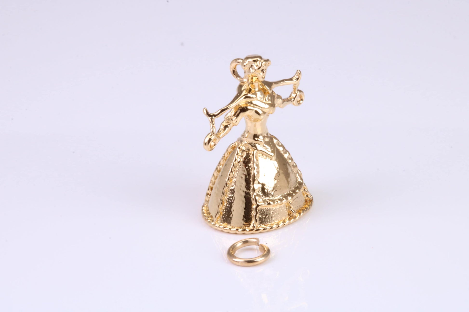 Water Carrier Charm, Traditional Charm, Made from Solid Yellow Gold, British Hallmarked, Complete with Attachment Link